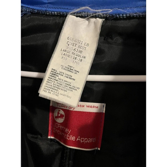 Vintage JC Penny Snowmobile Snowsuit Royal Blue Retro Skiing Ladies Size 16/18 - Picture 2 of 6